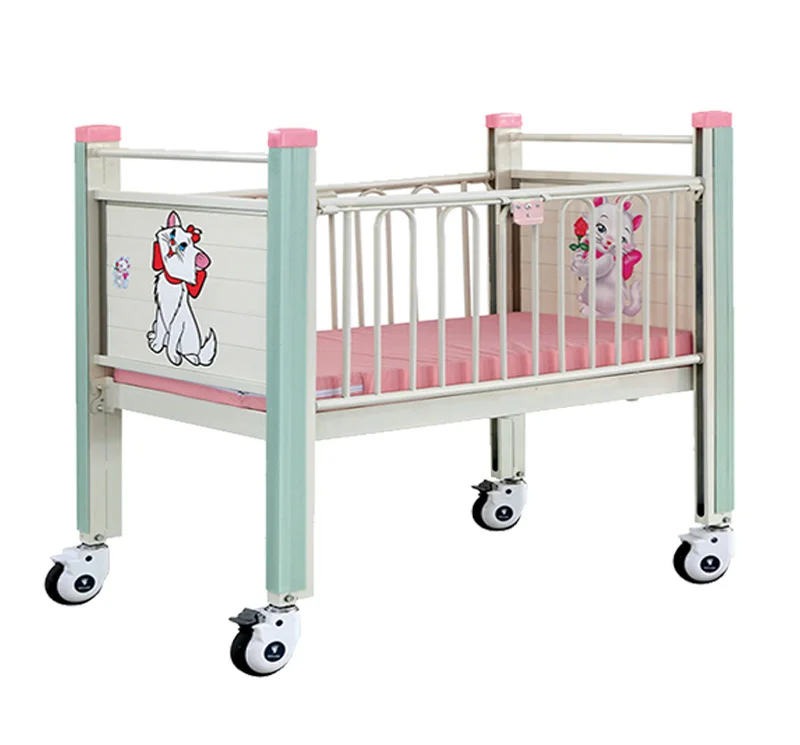 Cama de hospital manual de altura fija pediátrica