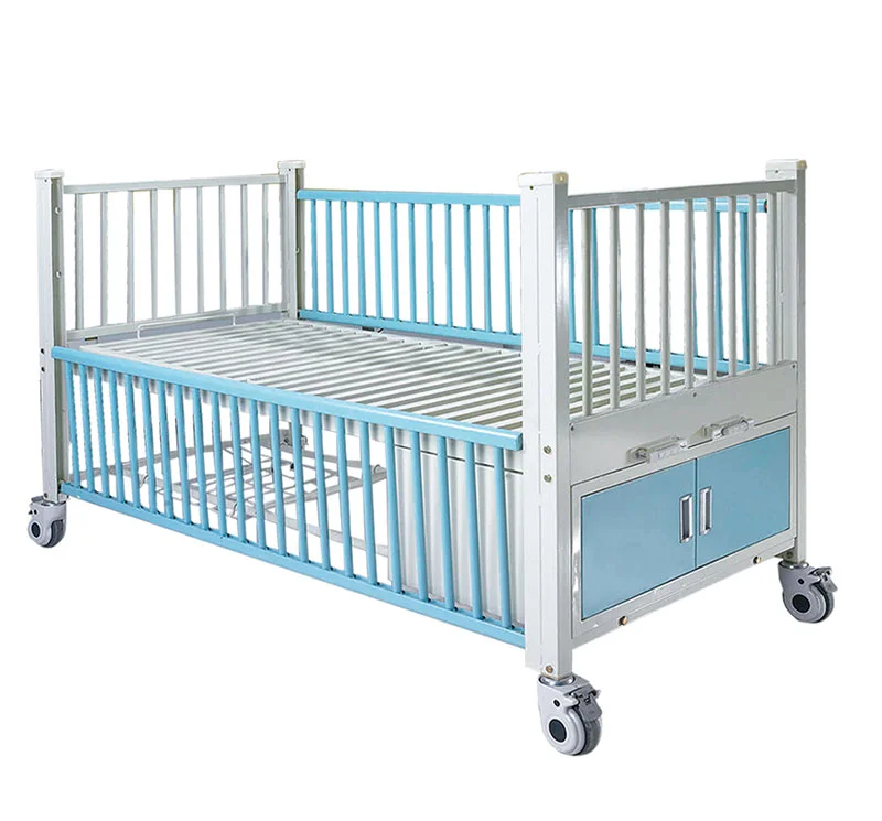 Cama pediátrica plataforma ajustable de altura en malla pintada