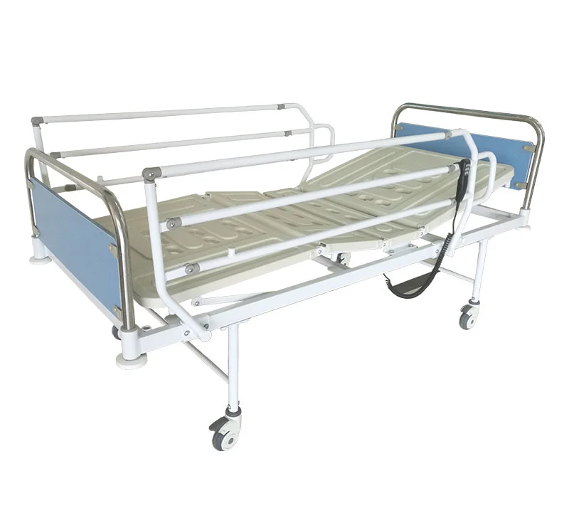 Cama de hospital eléctrica de altura fija con ruedas