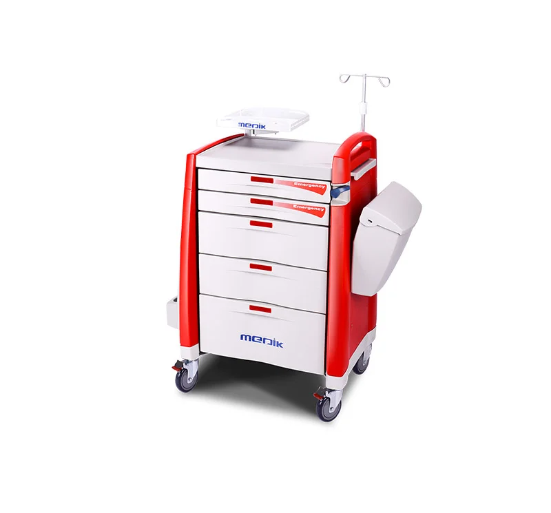 Carro de emergencia para medicamentos con cajón 1 bandeja