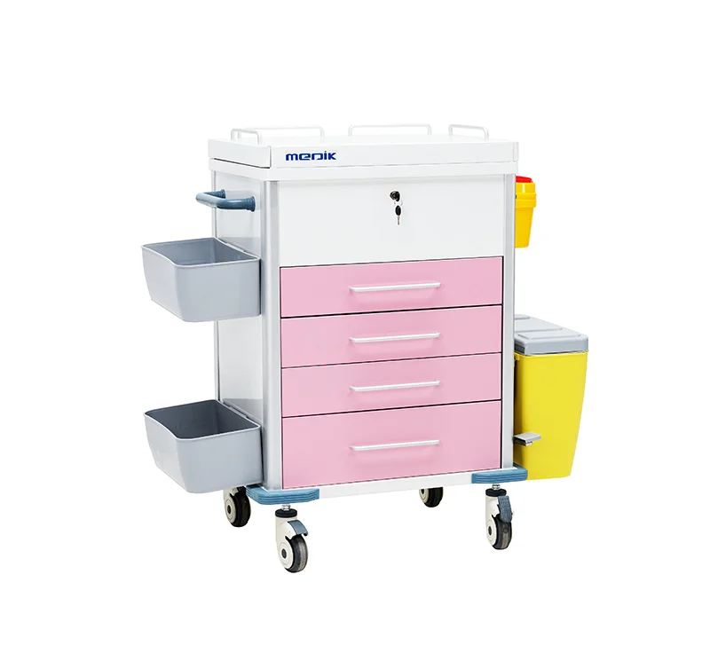 Carro medicación de 4 cajones con accesorios MK-C08