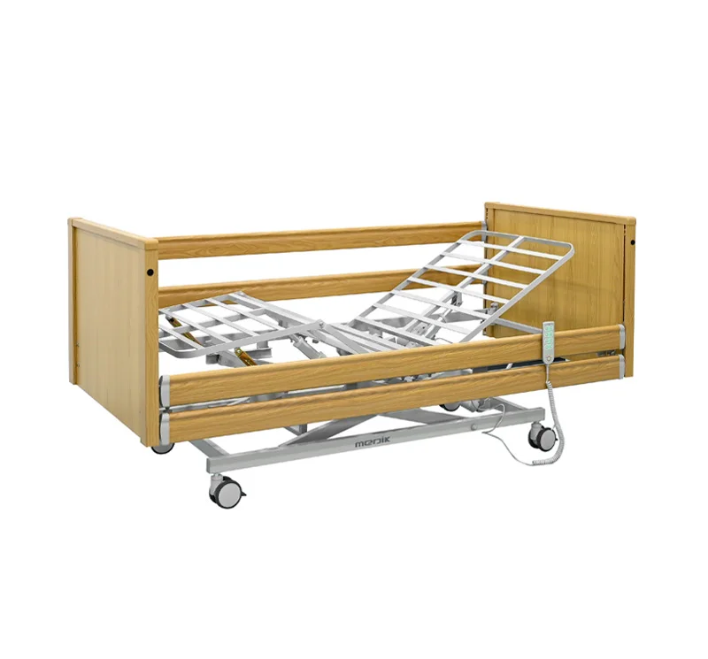 Cama articulada con carro elevador ajustable en altura 
