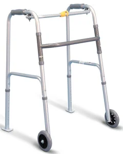 Airgo One Touch Button Folding Walker with 5" Wheels and Glide Skis | Push Button | Walkers | Mobility | Products | Henyuan Medical