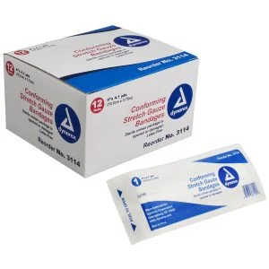 Dynarex 4" X 4 Yds Sterile Stretch Gauze Bandage Rolls - Henyuan Hospital Beds