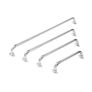 AquaSense Knurled Chrome Grab Bar with Rotating Flange | Grab Bars | Bath Safety | Products | Henyuan Medical
