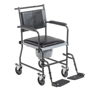 Upholstered Drop Arm Wheeled Commode | Drop Arm | Commodes | Products | Henyuan Medical