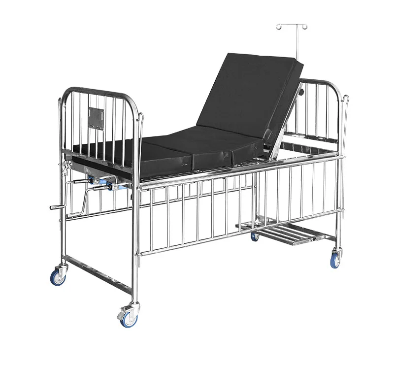 Two Function Manual Pediatric hospital bed Stainless Steel