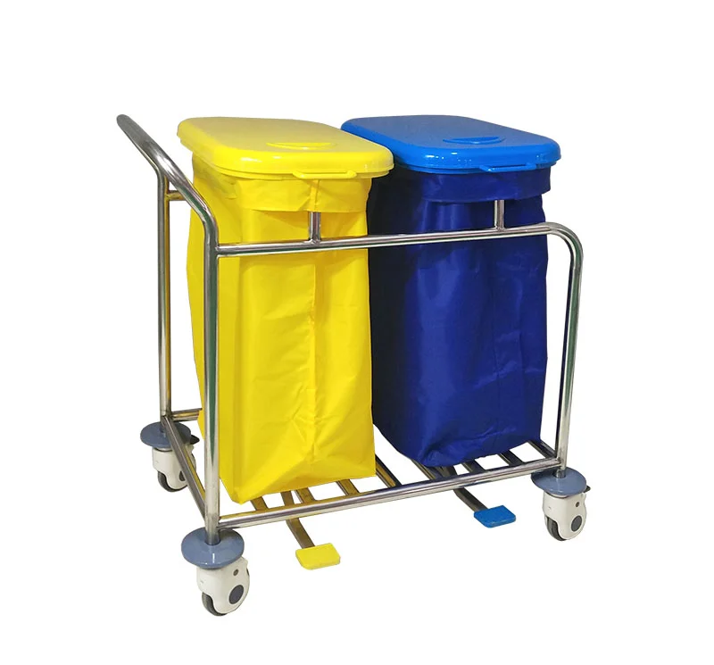 Clean And Soiled Linen Trolley With Lip