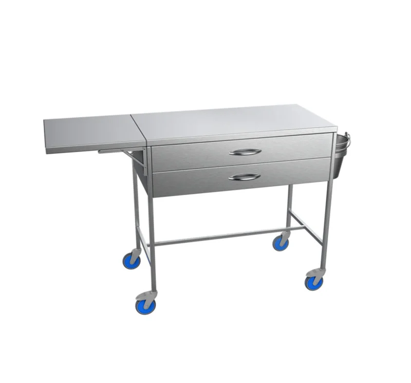 Stainless Steel Plaster Trolley With Shelf And Bucket