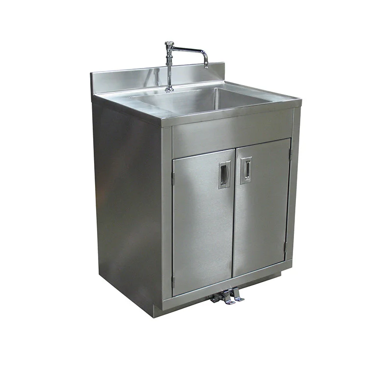 Foot Pedal Surgical Scrub Sink With Cabinet