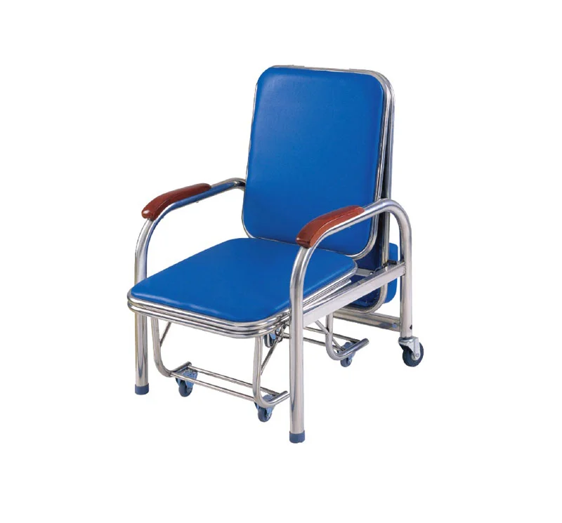 Stainless Steel Attendant Bed Cum Chair