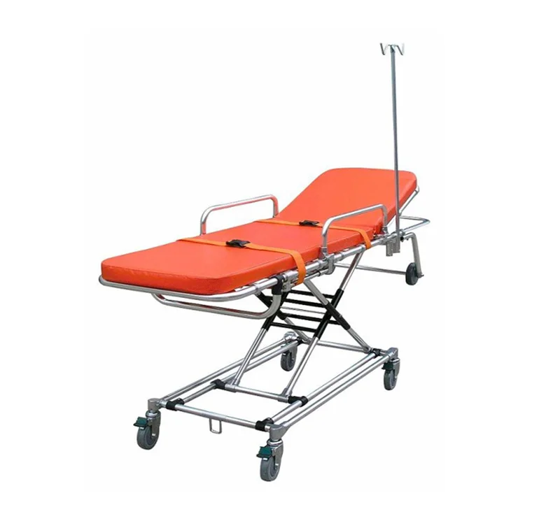 YA-AS04 Foldable Wheeled Ambulance Stretcher With Backrest