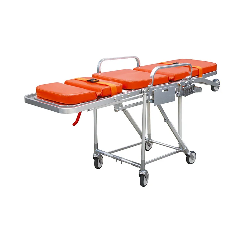 YA-AS05 Folding Ambulance  Wheelchair  Stretcher Orange Color