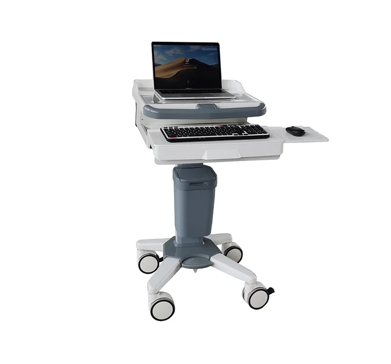 MK-PC01 Mobile Medical Laptop Cart On Wheels For Hospital