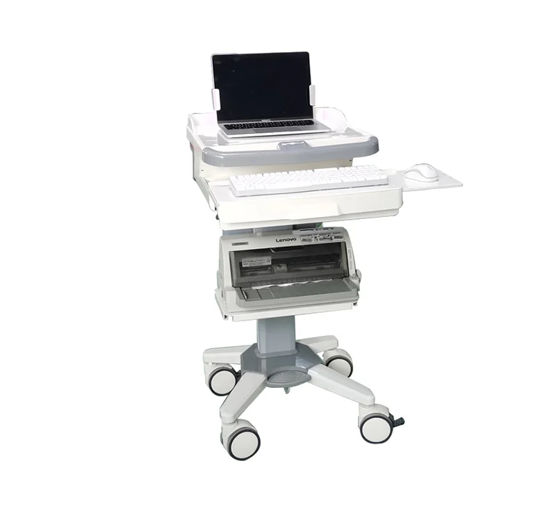 MK-PC02 Height Adjustable Hospital Laptop Carts On Wheels For Medical Offices
