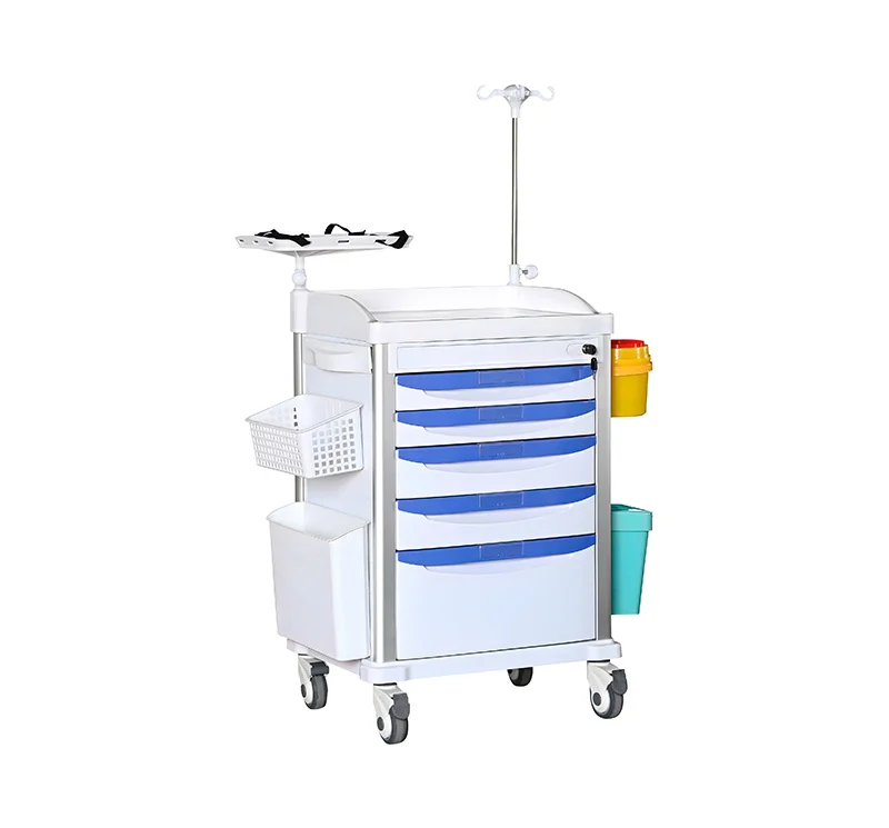 MK-P17 Emergency Crash Cart 5 Drawers For Hospital 