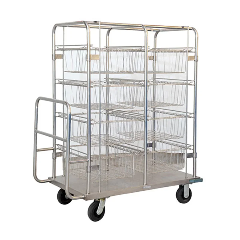 YFCSD-SS04 Sterilization Basket Trolley Double Column