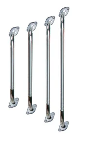 Chrome Knurled Grab Bar with Rotating Flange | Grab Bars | Bath Safety | Products | Henyuan Medical