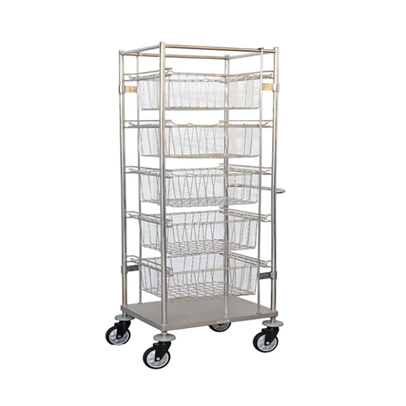 YFCSD-SS03 Sterilization Basket Trolley Single Column