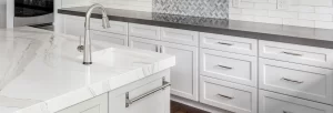 Dental Cabinet with Sink Close-up of drawers, sink, and countertop materials